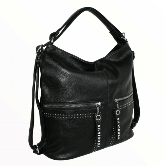 SILVIAROSA női többfunkciós táska-fekete SR5657