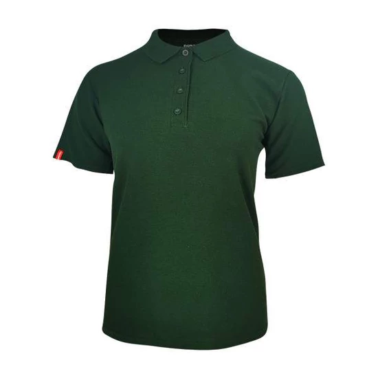 Dressa Basic női rövid ujjú pamut galléros piké póló-erdő zöld (S-XXL)