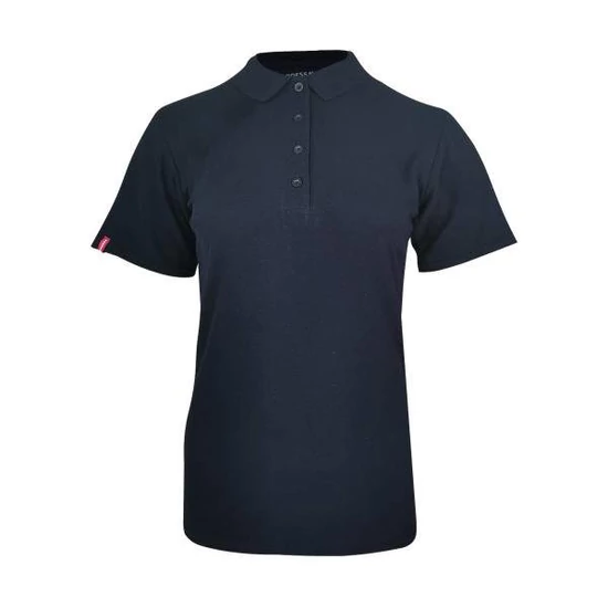Dressa Basic női rövid ujjú pamut galléros piké póló-sötétkék (S-XXL)