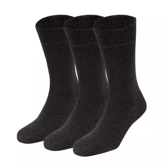 Dressa Elastico egyszínű pamut zokni csomag -sötétszürke- 3 pár
