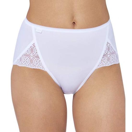 sloggi Pure Sense Luxe Maxi C2P csipkés magas derekú bugyi - 2 darab-fehér
