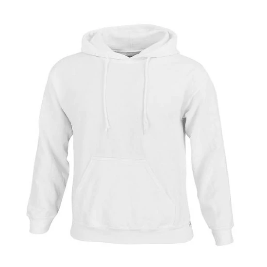 Dressa Basic kenguruzsebes pamut kapucnis pulóver- fehér (S-XXL)