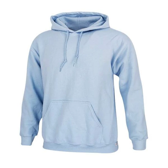 Dressa Basic kenguruzsebes pamut kapucnis pulóver- világoskék (S-XXL)