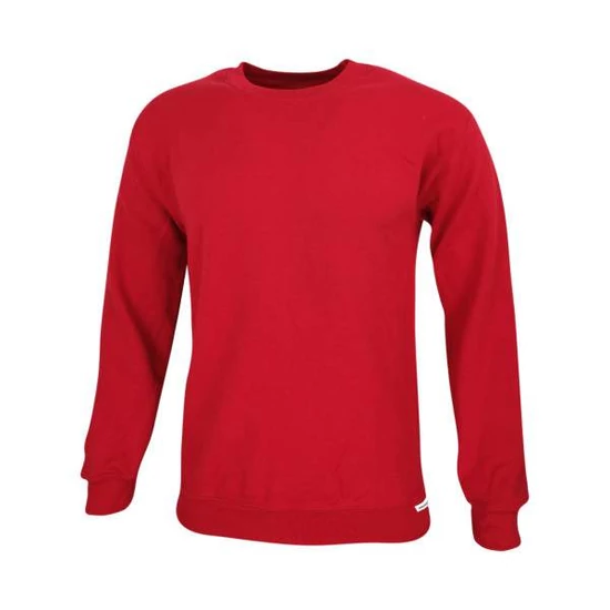 Dressa Basic környakú pamut pulóver-piros (S-XXL)