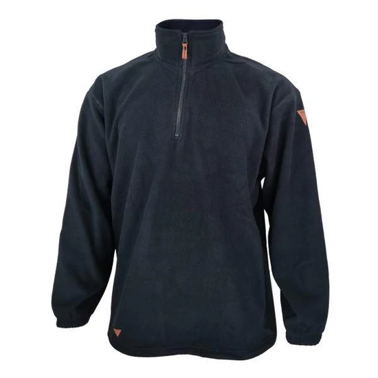 Dressa Basic cipzáros nyakú polár pulóver - sötétkék (S-5XL)