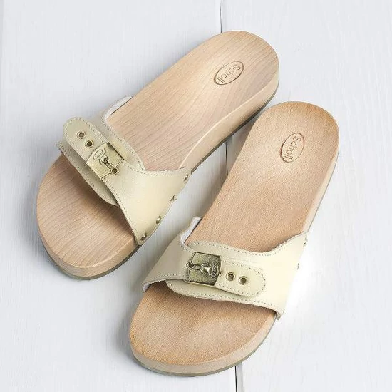 Scholl Pescura Flat unisex fapapucs- homok  (35-46)