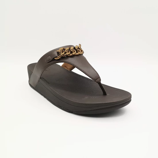 FITFLOP női bőr magastalpú papucs -barna (39)   