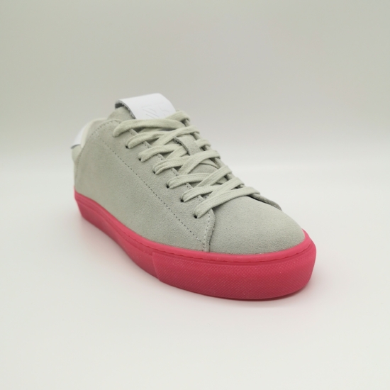 SUPERFETCH női bőr (velúr) sneaker sportos cipő -drapp-rózsaszín (38-39)