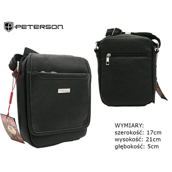 Peterson Férfi Oldaltáska Ptn 1117-Macro-0310 Black