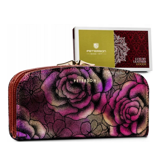 PETERSON NŐI BŐR PÉNZTÁRCA  PTN 42123-MD PURPLE