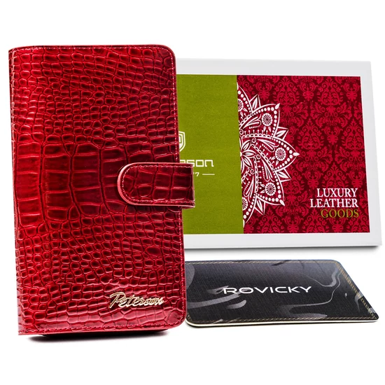 PETERSON NŐI BŐR PÉNZTÁRCA PTN CR-603-RED