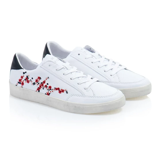 TOMMY HILFIGER FW0FW05809 női bőr hímzett sneaker cipő-fehér (38)