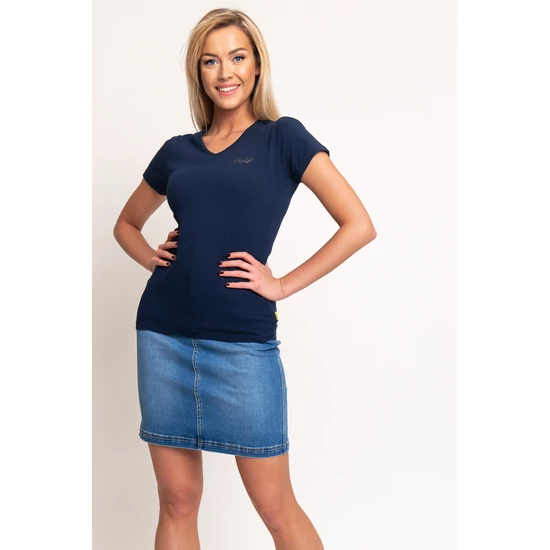 Budmil női rövid ujjú felső-sötétkék (XS-3XL) 