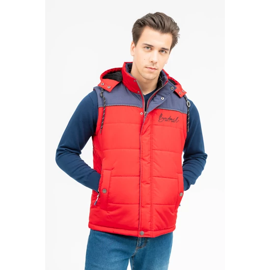 Budmil férfi vastag mellény - piros (S-3XL)