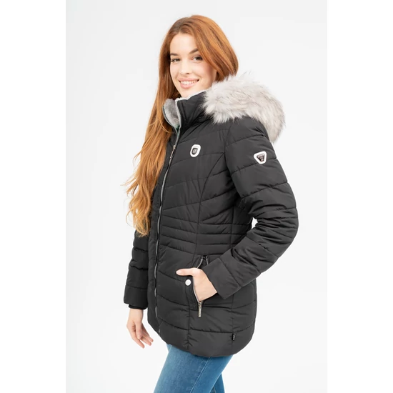 Budmil női téli kabát - fekete (XS-3XL)