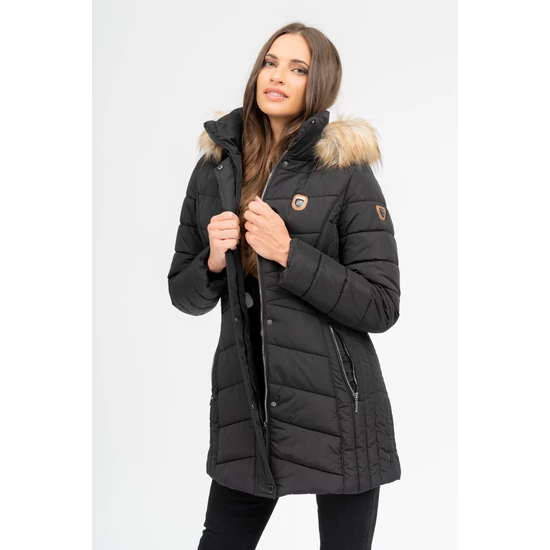 Budmil női téli kabát - fekete (XS-3XL)