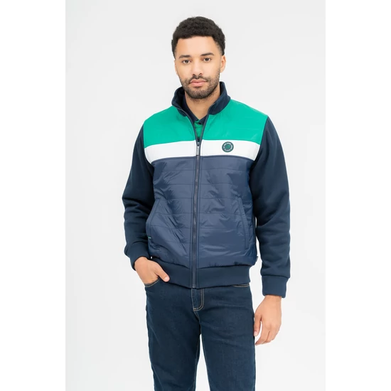 Budmil férfi átmeneti dzseki - sötétkék-zöld (S-3XL)