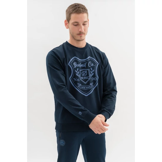 Budmil férfi szabadidő felső - sötétkék (S-3XL)