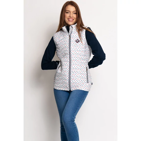 Budmil női vékony steppelt mellény - fehér (XS-XXL)