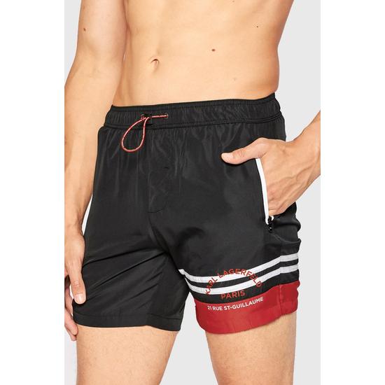KARL LAGERFELD KL22MBM05 férfi fürdőnadrág- fekete (S-XL)  