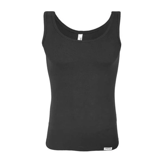 Dressa 162 pamut férfi atléta trikó-fekete (S-3XL)
