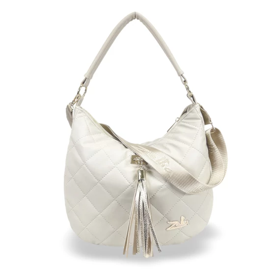 Zellia Női Válltáska 23146 Beige Matt - Steppelt -