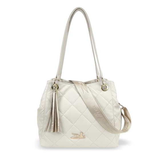 Zellia Női Válltáska 24015 Beige Matt - Steppelt -