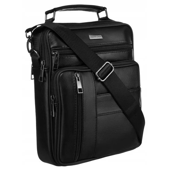 Rovicky Férfi Bőr Oldaltáska R-13205-L-3884 Black - Fekete