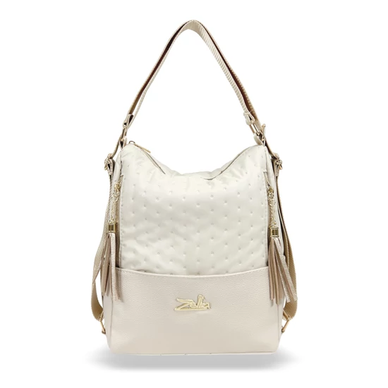 Zellia Női Válltáska/Hátizsáká Alakítható 22199 Beige - Ss -