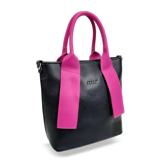 Zellia Női Kézitáska H728 Fekete-Magenta