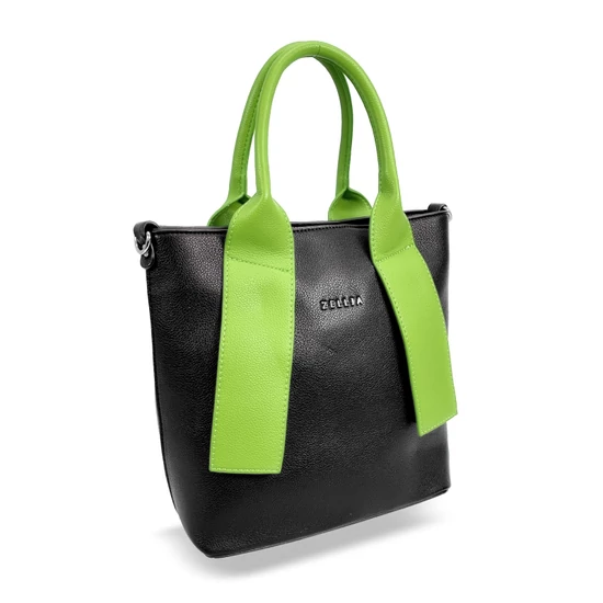Zellia Női Kézitáska H728 Fekete-Lemon