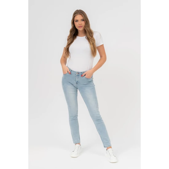 Budmil női skinny fit farmernadrág - világoskék