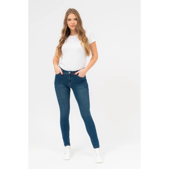 Budmil női skinny fit farmer nadrág - szürkés kék