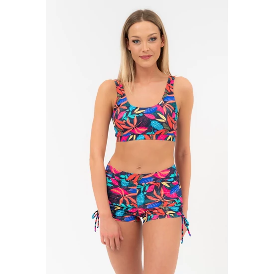 Budmil női bikini felső - színes levél mintás