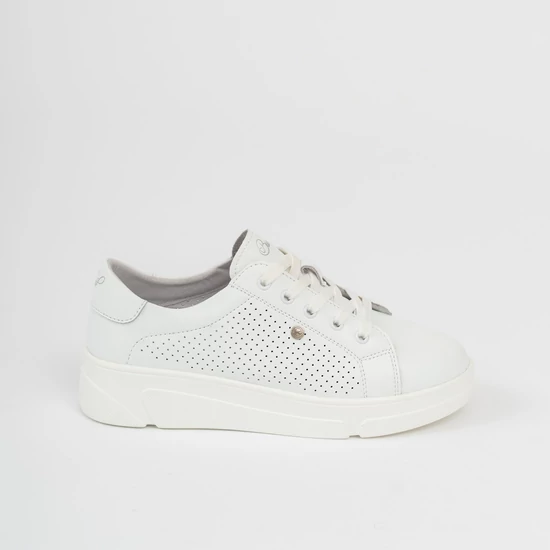 Budmil női bőr sportos cipő sneaker-fehér