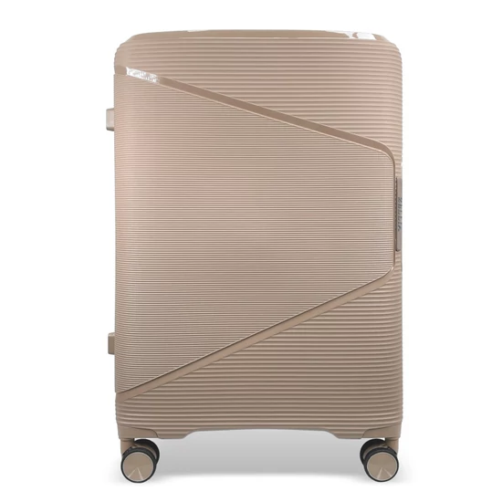 Zellia Polipropilén Bőrönd Ppb088 - Cappuccino M Méret - 65 X 44 X 25 Cm