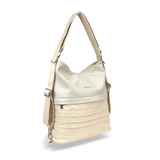 Zellia Női Válltáska/Hátizsáká Alakítható Hz-111 Beige-Arany - Y678 -