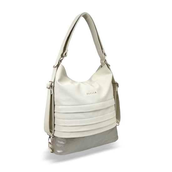 Zellia Női Válltáska/Hátizsáká Alakítható Hz-111 Beige-Arany - D217 -