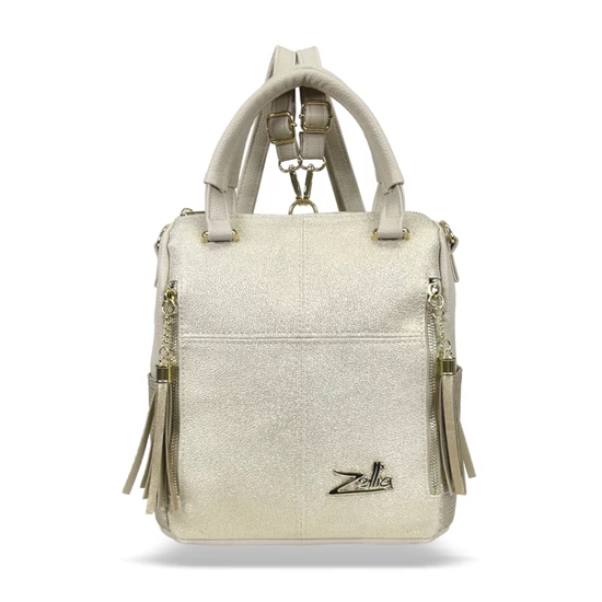 Zellia Női Hátizsák 24122 Beige-Arany - Rimini-Groove -