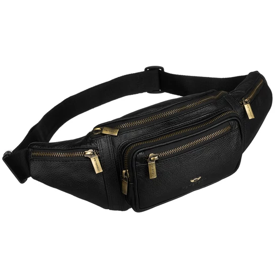 Peterson Férfi Bőr Övtáska Ptn 2506-Ndm-4956 Black - Fekete