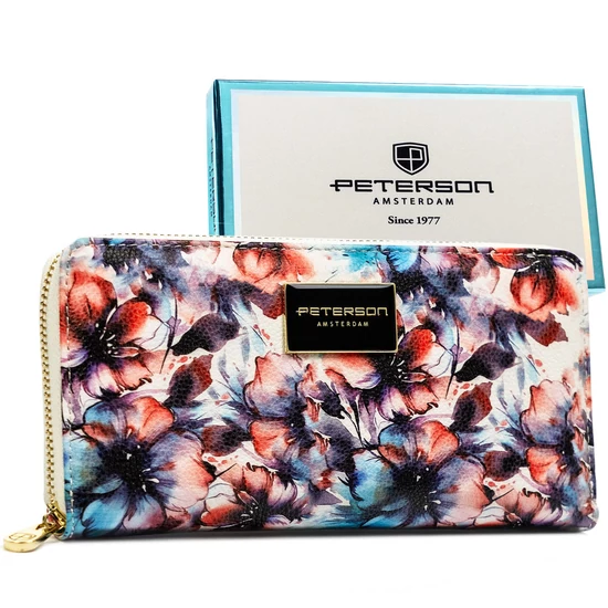 Peterson Női Pénztárca - Echo És Természetes Bőr Ptn Px25-Pf2-4900 Blue