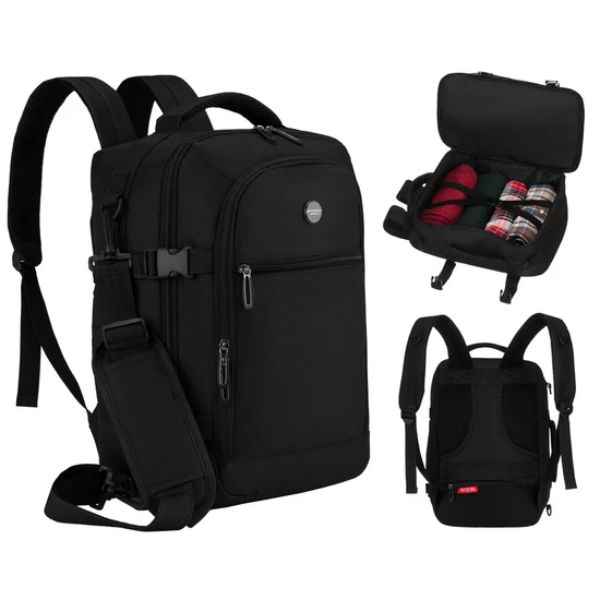Peterson Hátizsák - Kézipoggyász - Ptn Gawron-6-9621 Black - 40 X 25 X 20 Cm -