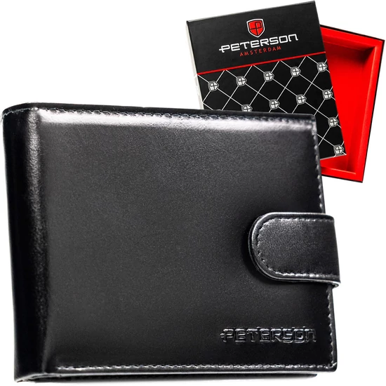 Peterson Férfi Bőr Pénztárca Ptn N992L-Ngv-9509 Black