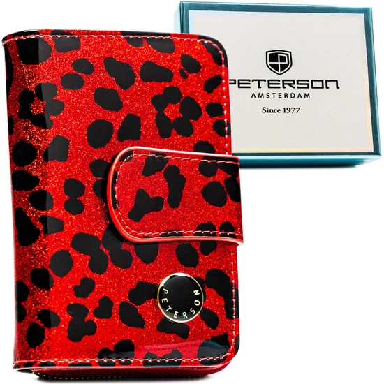 Peterson Női Pénztárca - Echo És Természetes Bőr Ptn Ps115-Pds Red - Piros