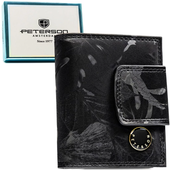 Peterson Női Pénztárca - Echo És Természetes Bőr Ptn Ps329-Mlf Blac
