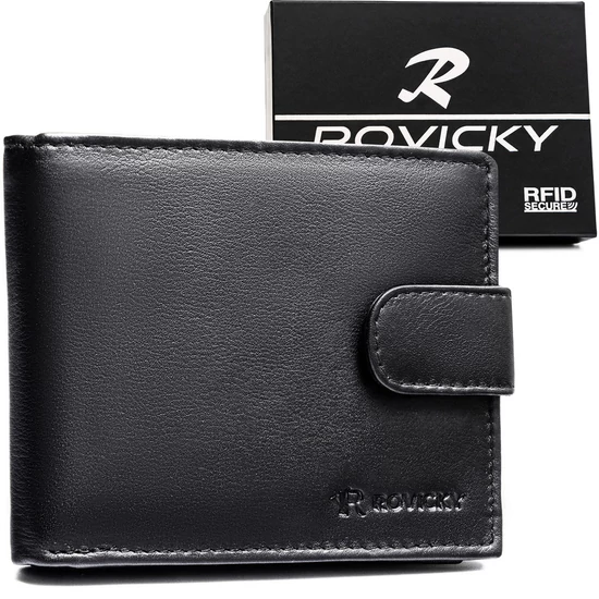 Rovicky Férfi Bőr Pénztárca 0670L-Rvd-0222 Black