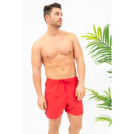 Budmil férfi beach short fürdőnadrág - piros