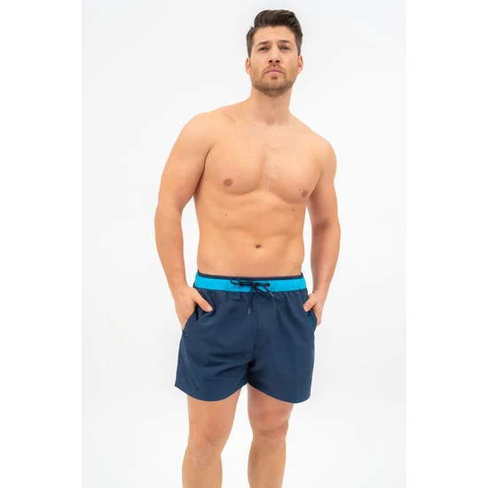 Budmil férfi beach short fürdőnadrág - sötétkék