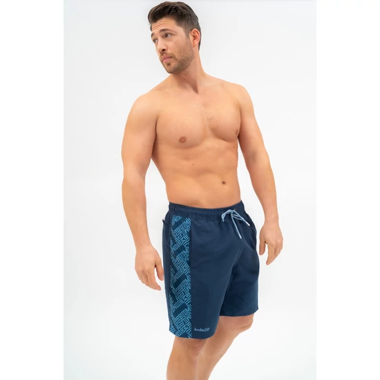 Budmil férfi beach short fürdőnadrág - sötétkék
