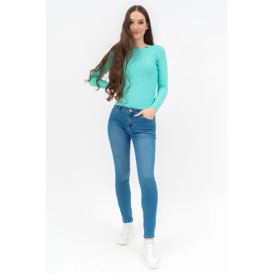 Budmil női skinny fit szűk farmernadrág - világoskék